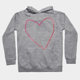 Pink Heart Outline Hoodie